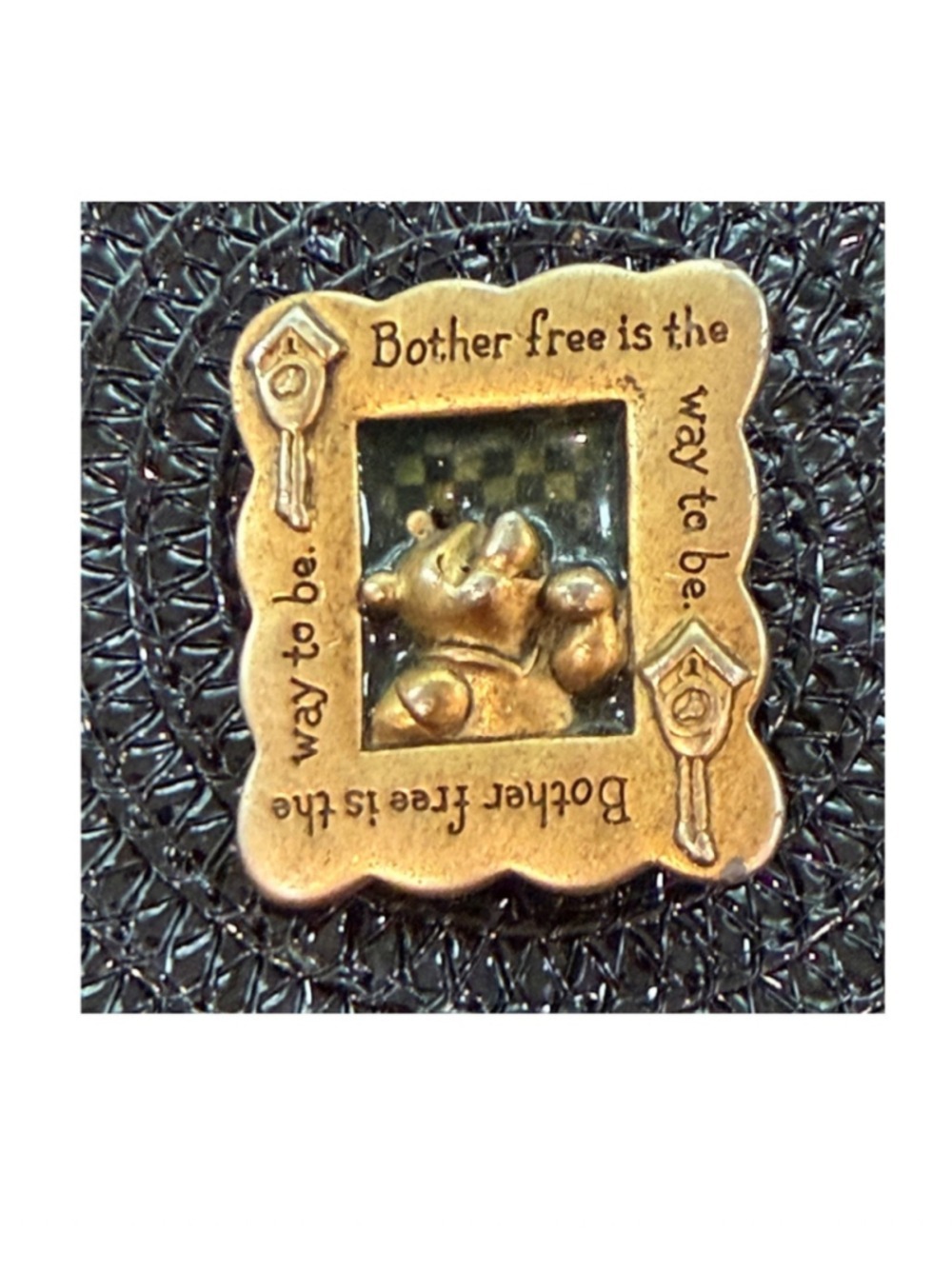 Disney Winnie the Pooh Gold Tone Brooch Pin One Size